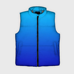 Женский жилет Голубой градиент, цвет: 3D-светло-серый