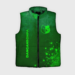 Женский жилет Danganronpa - green gradient вертикально, цвет: 3D-черный