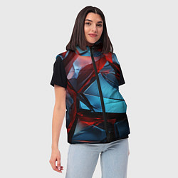 Женский жилет Камни в красном освещении, цвет: 3D-светло-серый — фото 2