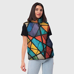 Женский жилет Цветное стекло витраж, цвет: 3D-светло-серый — фото 2