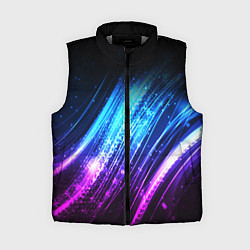 Женский жилет Неоновые звёзды текстура, цвет: 3D-светло-серый