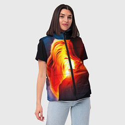 Женский жилет Абстракция разлом, цвет: 3D-черный — фото 2