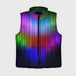 Женский жилет Неоновая геометрия полосы, цвет: 3D-светло-серый