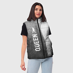 Женский жилет Queen - grey gradient по-вертикали, цвет: 3D-черный — фото 2