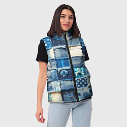 Женский жилет Пэчворк из Minecraft, цвет: 3D-черный — фото 2