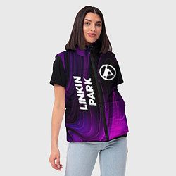 Женский жилет Linkin Park 2024 violet plasma, цвет: 3D-черный — фото 2