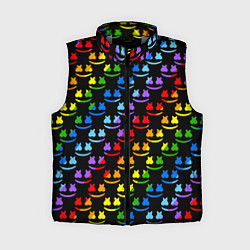 Женский жилет Marshmello pattern neon, цвет: 3D-светло-серый