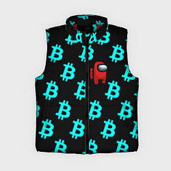 Женский жилет Among us биткоин, цвет: 3D-красный