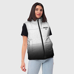 Женский жилет Opel с эмблемой градиент чёрно-белый, цвет: 3D-черный — фото 2