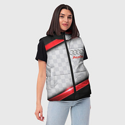 Женский жилет AUDI auto texture, цвет: 3D-светло-серый — фото 2