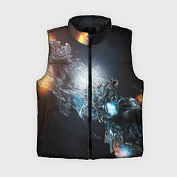 Женский жилет Космическая абстракция астероид, цвет: 3D-черный