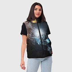 Женский жилет Космическая абстракция астероид, цвет: 3D-черный — фото 2