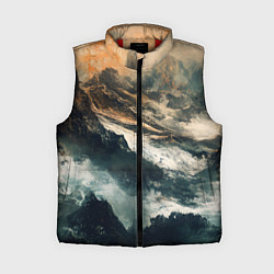 Женский жилет Иллюстрация хаоса в грубом стиле, цвет: 3D-красный