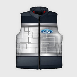 Женский жилет FORD текстура из метала, цвет: 3D-красный