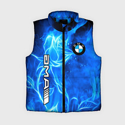 Женский жилет BMW flower flame, цвет: 3D-черный