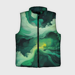 Женский жилет Изумрудные волны