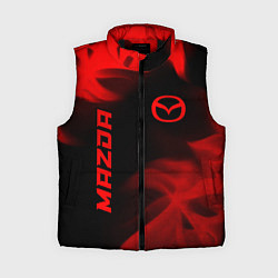 Женский жилет Mazda - red gradient вертикально, цвет: 3D-черный