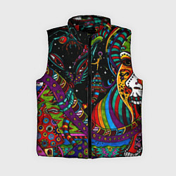 Женский жилет Оптический узор девушка, цвет: 3D-красный