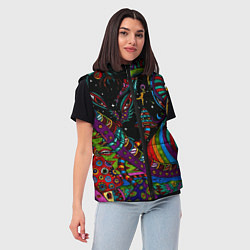 Женский жилет Оптический узор девушка, цвет: 3D-красный — фото 2