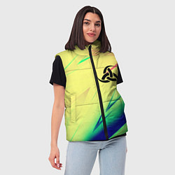 Женский жилет Славянская символики лого, цвет: 3D-черный — фото 2