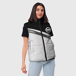 Женский жилет Nissan logo auto, цвет: 3D-черный — фото 2