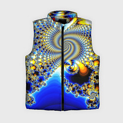 Женский жилет Фрактальный психоделики узор, цвет: 3D-красный