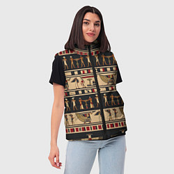 Женский жилет Этнический орнамент Египет, цвет: 3D-светло-серый — фото 2