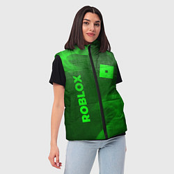 Женский жилет Roblox - green gradient вертикально, цвет: 3D-черный — фото 2
