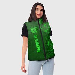Женский жилет Radiohead - green gradient по-вертикали, цвет: 3D-черный — фото 2