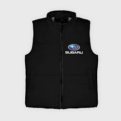 Женский жилет Subaru logo auto, цвет: 3D-светло-серый