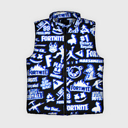 Женский жилет Fortnite neon game steel, цвет: 3D-светло-серый