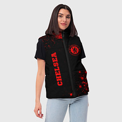 Женский жилет Chelsea - red gradient вертикально, цвет: 3D-черный — фото 2