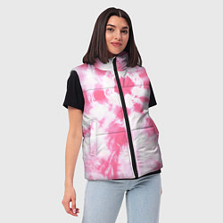 Женский жилет Розовый тай дай, цвет: 3D-черный — фото 2