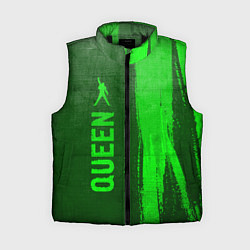 Женский жилет Queen - green gradient по-вертикали, цвет: 3D-черный