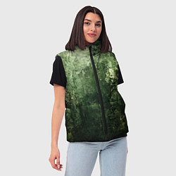 Женский жилет Зеленый камуфляж с эффектом старины, цвет: 3D-светло-серый — фото 2