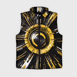 Женский жилет Чёрно-жёлтая сфера киберпанк