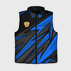 Женский жилет Российский герб - Синий спорт