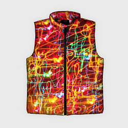 Женский жилет Неоновый хаос, цвет: 3D-черный