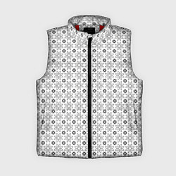 Женский жилет Чёрные звёзды на чёрном фоне