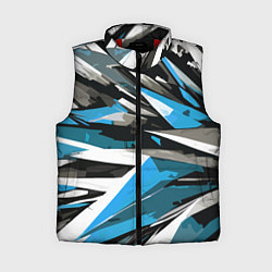 Женский жилет Чёрно-сине-белая абстракция