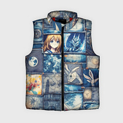 Женский жилет Аниме микс и пэчворк, цвет: 3D-красный