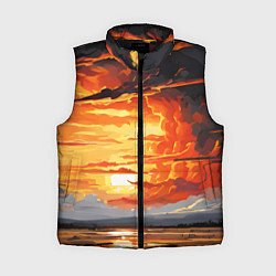 Женский жилет Багровый закат