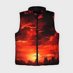 Женский жилет Багровый апокалиптический закат, цвет: 3D-красный