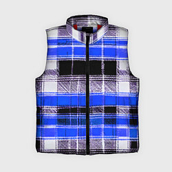 Женский жилет Белые полосы на чёрно-синем фоне