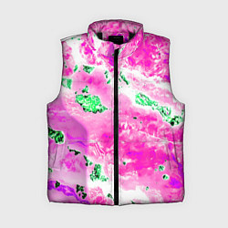 Женский жилет Розово-зелёная абстракция