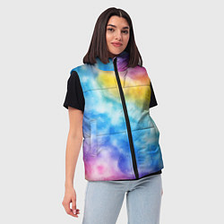 Женский жилет Радужный паттерн, цвет: 3D-красный — фото 2