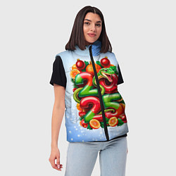 Женский жилет Змеи к нам приходят 2025, цвет: 3D-красный — фото 2