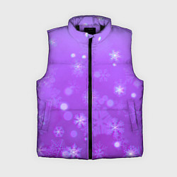 Женский жилет Резные снежинки глитч