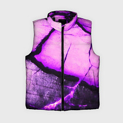 Женский жилет Трещины на абстрактном фиолетовом фоне