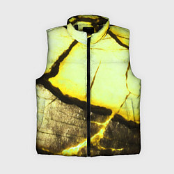 Женский жилет Трещины на абстрактном жёлтом фоне